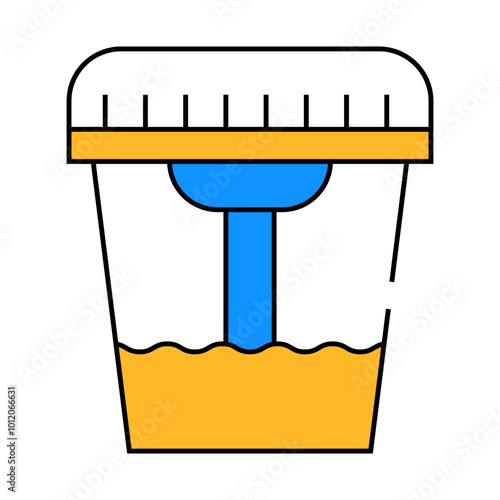 urine analysis line icon vector. urine analysis sign. isolated symbol illustration