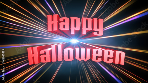 Wallpaper Mural HAPPY HALLOWEEN 3D Text Logo Torontodigital.ca