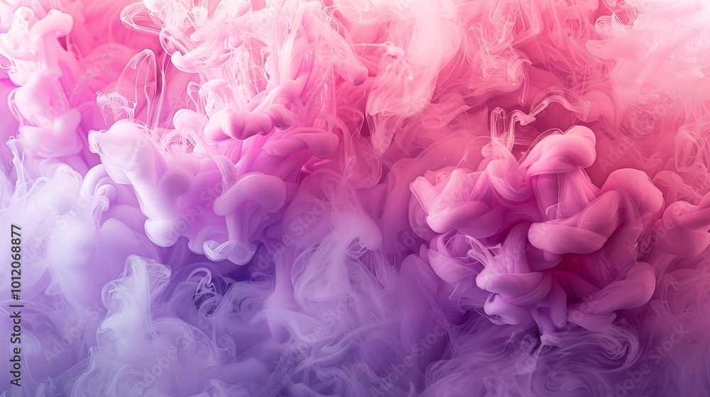 Fototapeta premium Vibrant Swirls Mesmerizing Pink and Purple Ink in Water Perfect for Artistic Backgrounds