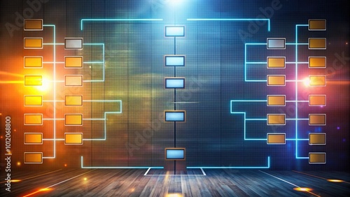 Detailed 16 Team Bracket for Tournament Planning and Competitive Sports Event Organization