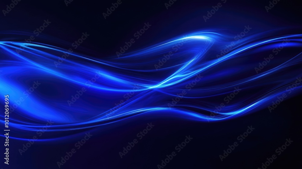 Blue Abstract Line Design. Modern Illustration with Smooth Curves and Futuristic Technology. Blue Abstract Line Design. Modern Illustration with Smooth Curves and Futuristic Technology.