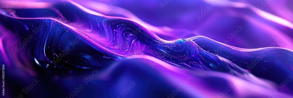 Innovative Abstract Purple 3D Wave Design with Vibrant Colours Innovative Abstract Purple 3D Wave Design with Vibrant Colours