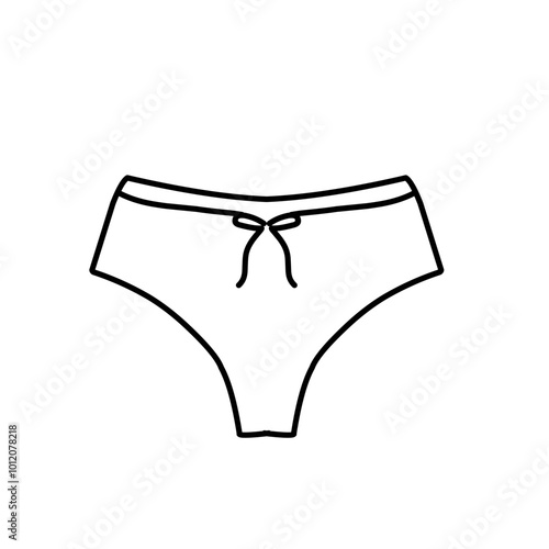 outline of women's panties