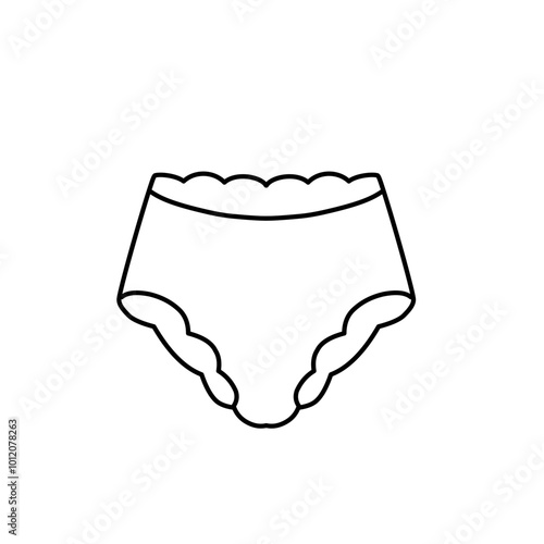 outline of women's panties