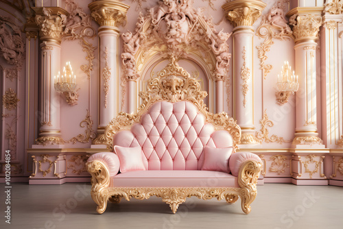 Luxurious empty room fit for a queen or princess 