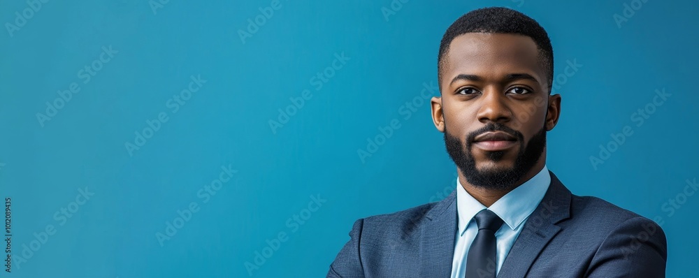 African Businessman Banner, Generative AI African Businessman Banner, Generative AI