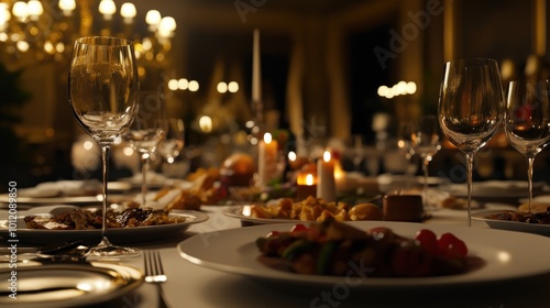 Elegant Dinner Table Setting