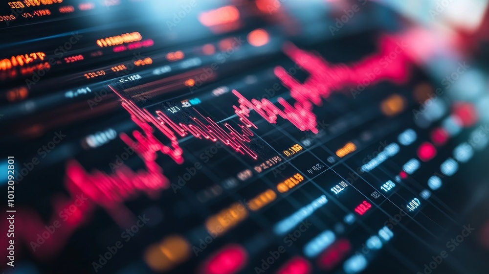 Forex diagrams and stock market data with lines and numbers, Generative AI Forex diagrams and stock market data with lines and numbers, Generative AI
