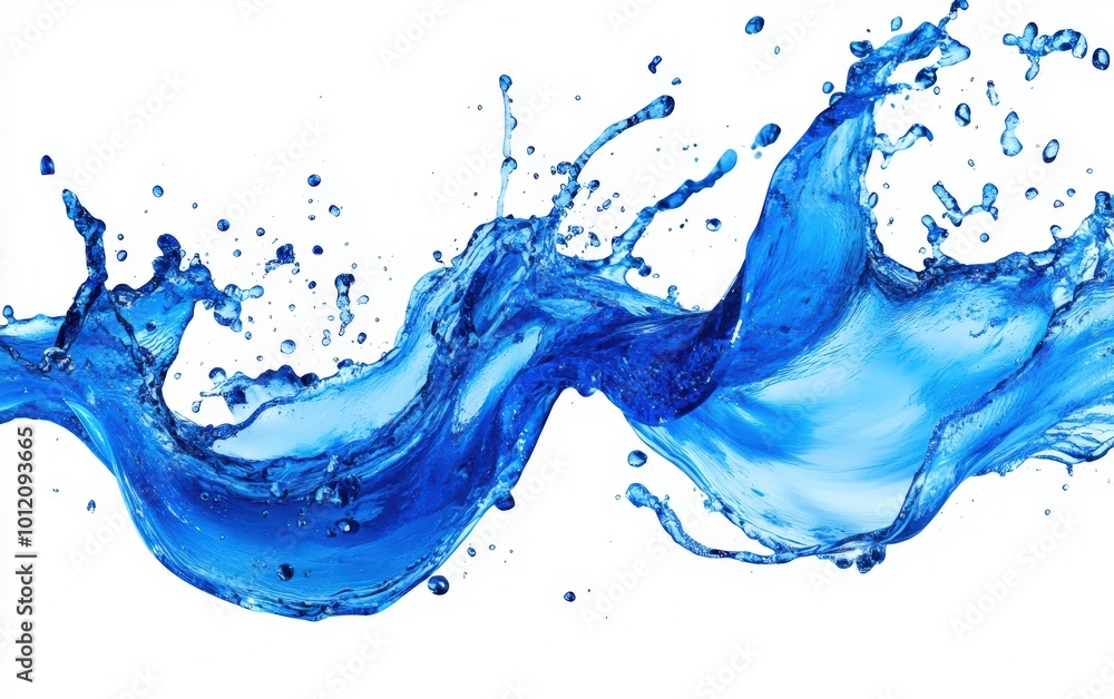 Blue water wave liquid splash drink isolated stock photo on white background Blue water wave liquid splash drink isolated stock photo on white background