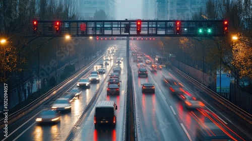 Smart LPR Camera Solutions. AI generated illustration.