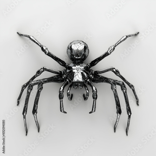 Metallic Spider Sculpture on Display photo