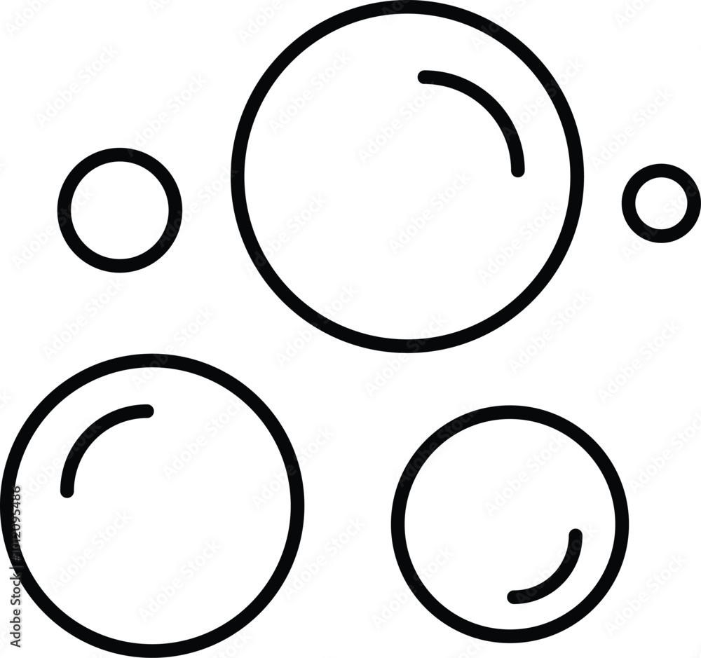 Bubbles rise up lined icon. Editable Stroke. Vector illustration Bubbles rise up lined icon. Editable Stroke. Vector illustration