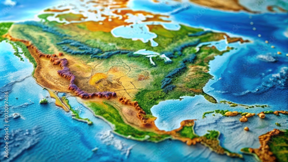 Detailed Map of North America, Central America, and the Caribbean for Educational and Reference Use Detailed Map of North America, Central America, and the Caribbean for Educational and Reference Use