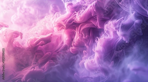 Vibrant Abstract Ink Swirls Mesmerizing Pink and Purple Fluid Patterns in Water