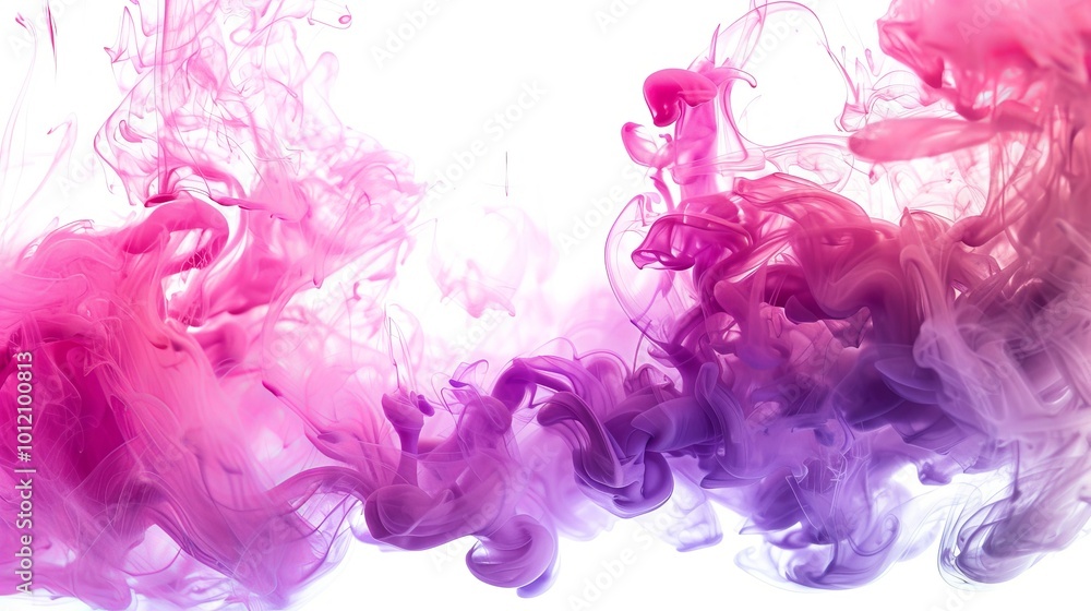 Enchanting Swirls Vivid Pink and Purple Ink Dance in Mesmerizing Water Abstract Enchanting Swirls Vivid Pink and Purple Ink Dance in Mesmerizing Water Abstract