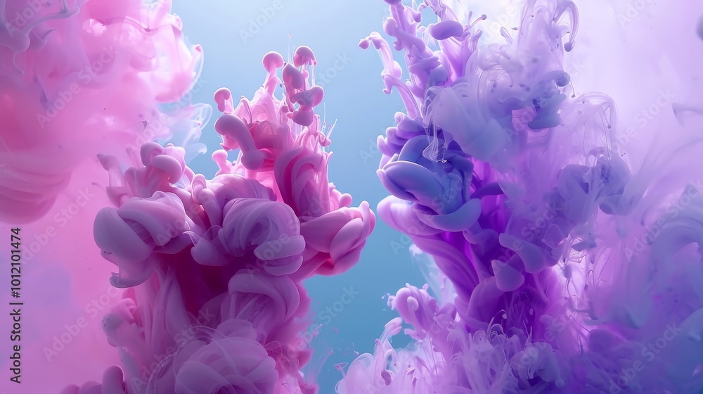 Vibrant Watercolor Symphony Mesmerizing Pink and Purple Ink Swirls for Artistic and Abstract Inspiration Vibrant Watercolor Symphony Mesmerizing Pink and Purple Ink Swirls for Artistic and Abstract Inspiration