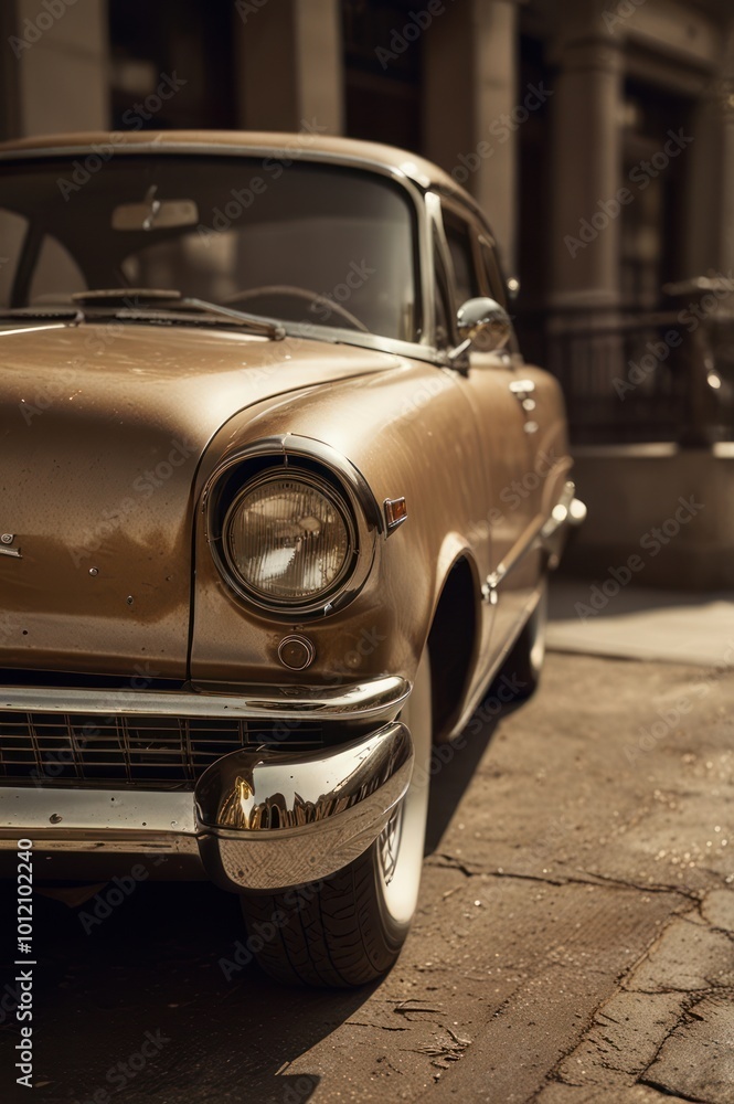 an illustration of a retro car photography an illustration of a retro car photography