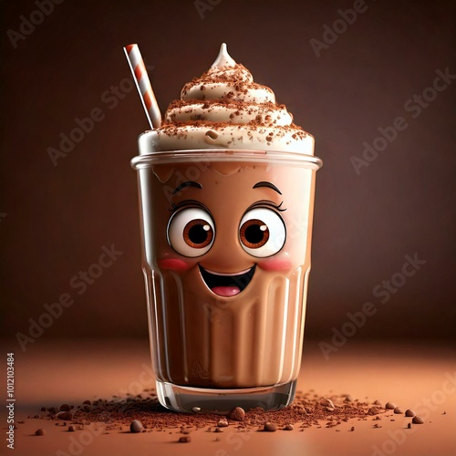 Cute Cartoon Chocolate Milk...