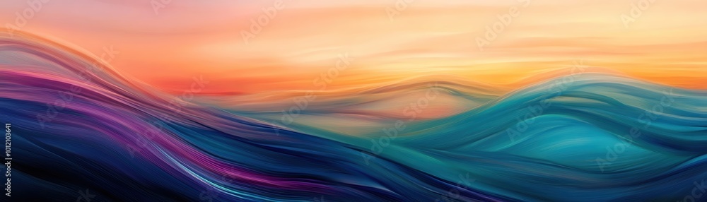 Gentle waves of color blending in a harmonious, abstract flow Gentle waves of color blending in a harmonious, abstract flow