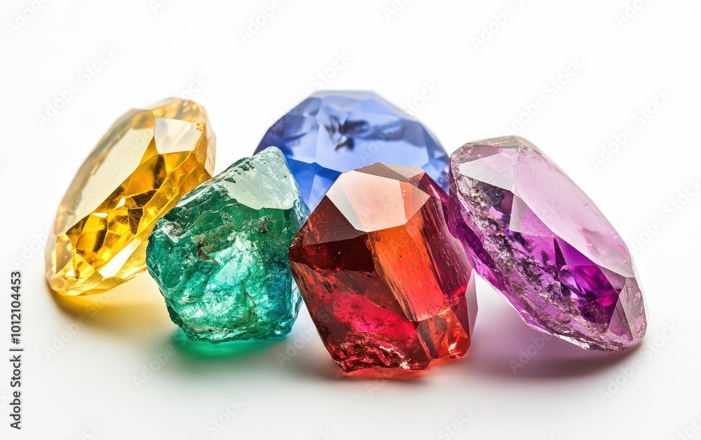 Set of gemstones. Dimonds. Jewelry