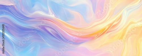 Soft, curving lines of pastel colors creating a flowing abstract pattern photo