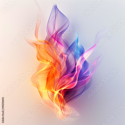 Colorful swirls of smoke dance in the air, creating an abstract art piece