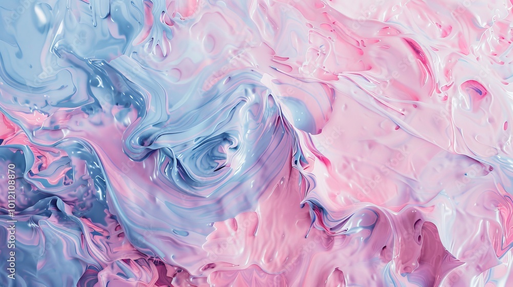 Obraz premium Pastel Dreams Vibrant Abstract Painting with Intricate Brushstrokes and Soft Hues HighQuality Stock Image for Design Inspiration and Creativity