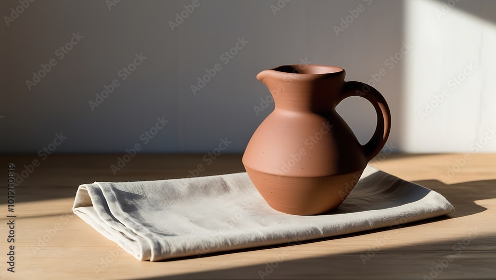 Introducing our earthy brown ceramic pitcher, a perfect blend of rustic charm and modern design. This beautifully crafted pitcher features a smooth, organic shape that highlights the natural qualities Introducing our earthy brown ceramic pitcher, a perfect blend of rustic charm and modern design. This beautifully crafted pitcher features a smooth, organic shape that highlights the natural qualities