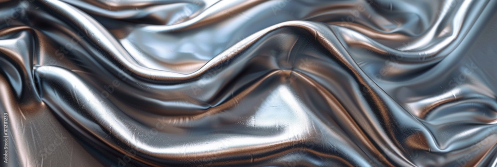 Luxurious Silver Velvet Curtain with Elegant Folds Luxurious Silver Velvet Curtain with Elegant Folds