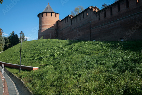 The walls of the Nizhny Novgorod Kremlin, Russia. photo