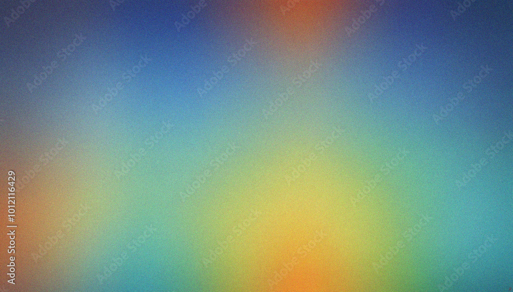 Obraz premium Abstract color gradient banner grainy texture background noise texture blurred colors poster backdrop header design Blue, Green, Orange. Smooth abstract design with elegant noise glow