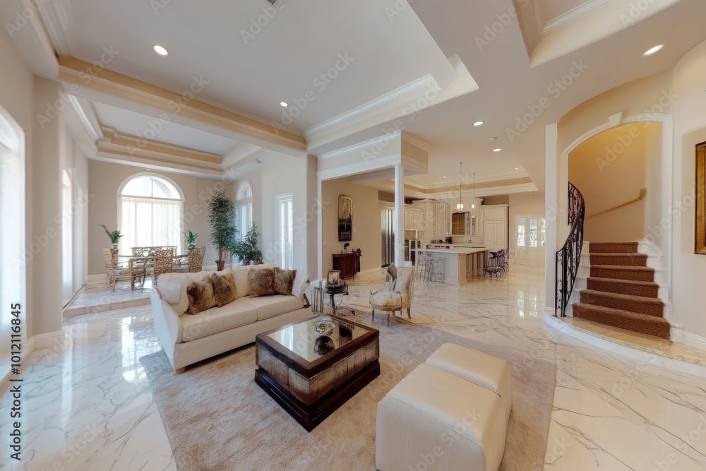 Fototapeta premium Real Estate Virtual House Tour, Generative AI