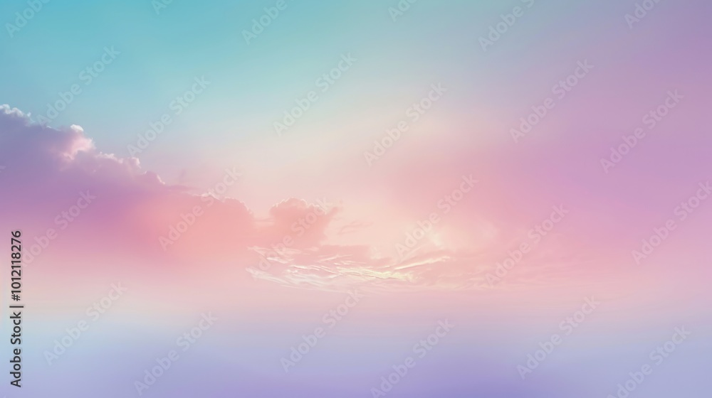 Fototapeta premium Tranquil Pastel Oasis HighResolution Gradient Stock Image for Serene Designs
