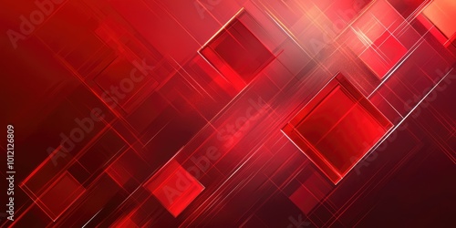 Modern Red Abstract Business Square Design with Technological Gradient