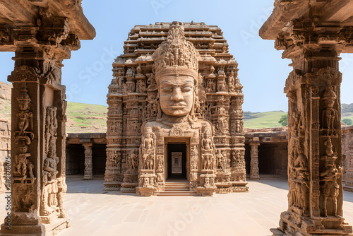 Martand Sun Temple Rooftop View | Majestic Ancient Architecture of the Hindu Sun God Temple in Kashmir photo