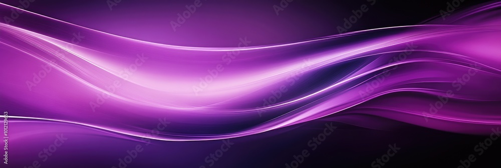 Fototapeta premium Vibrant Violet Abstract Wave Design in Modern Futuristic Style