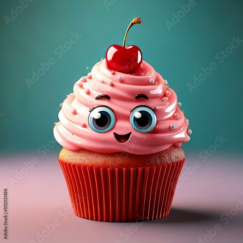 Cute Cartoon Pink Cherry Cu...