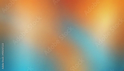 blurred free forms on black Cyan, Orange, Grey. Elegant color header with sleek flowing grainy textures