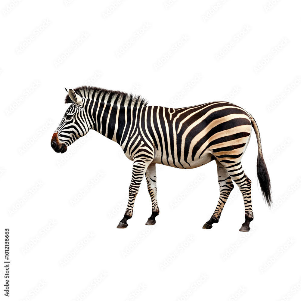 Fototapeta premium zebra ,isolated on white background , transparent png image