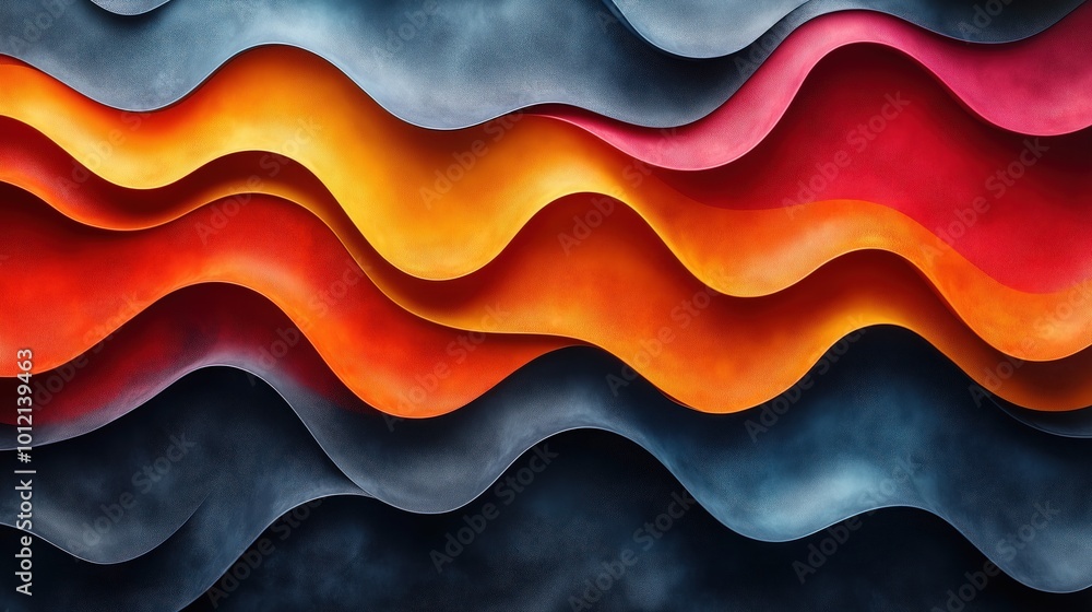 Modern Colorful Curvy Waves Background in Dark Slate Gray Modern Colorful Curvy Waves Background in Dark Slate Gray