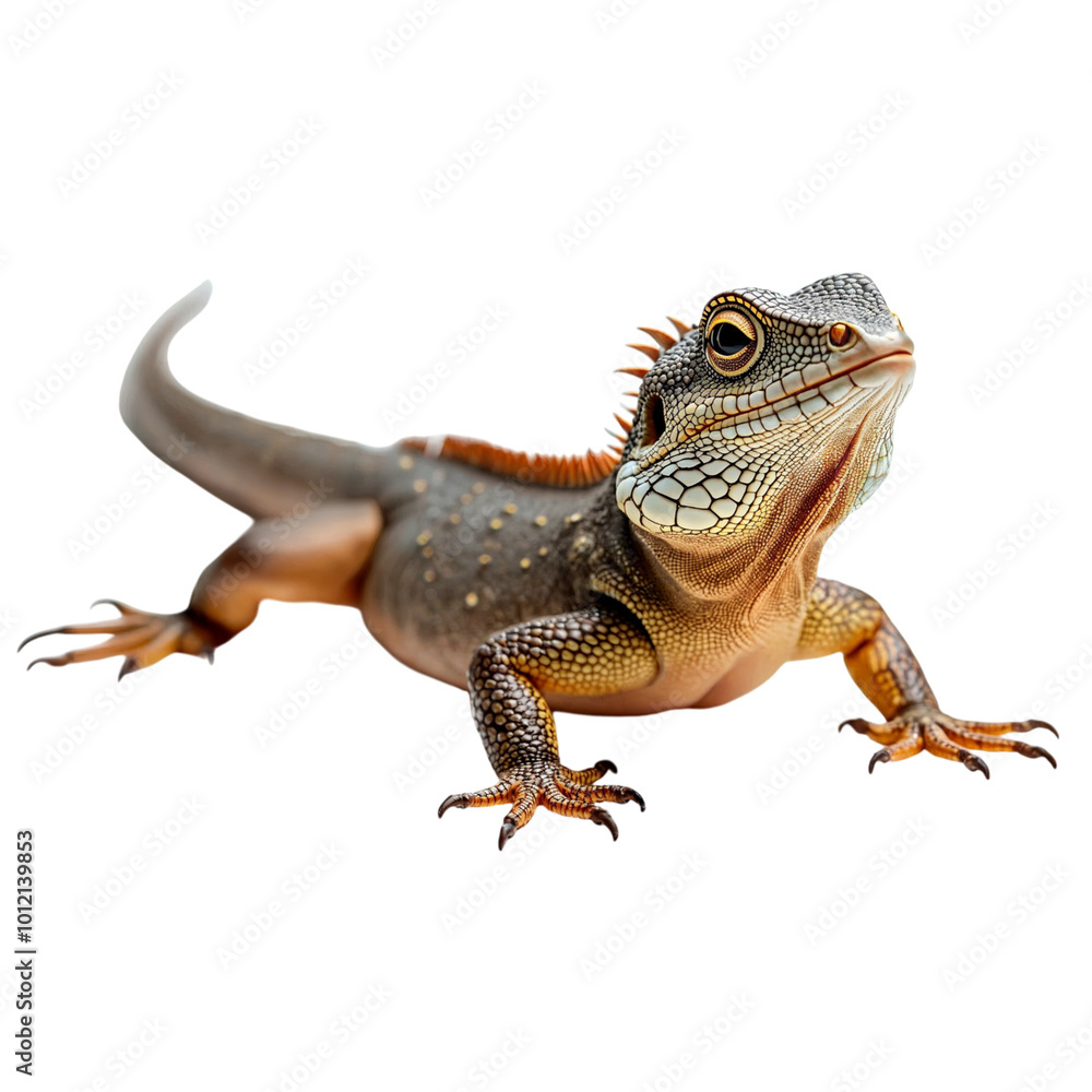 Obraz premium bearded dragon lizard ,isolated on white background , transparent png image