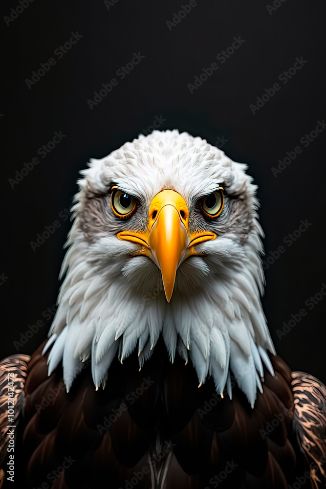 Obraz premium Black and white photograph of an eagle