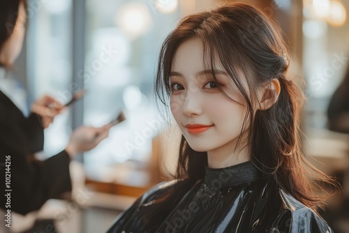 Wallpaper Mural Side view portrait of two excited little kids looking at computer screen in school classroom copy space, Generative AI Torontodigital.ca