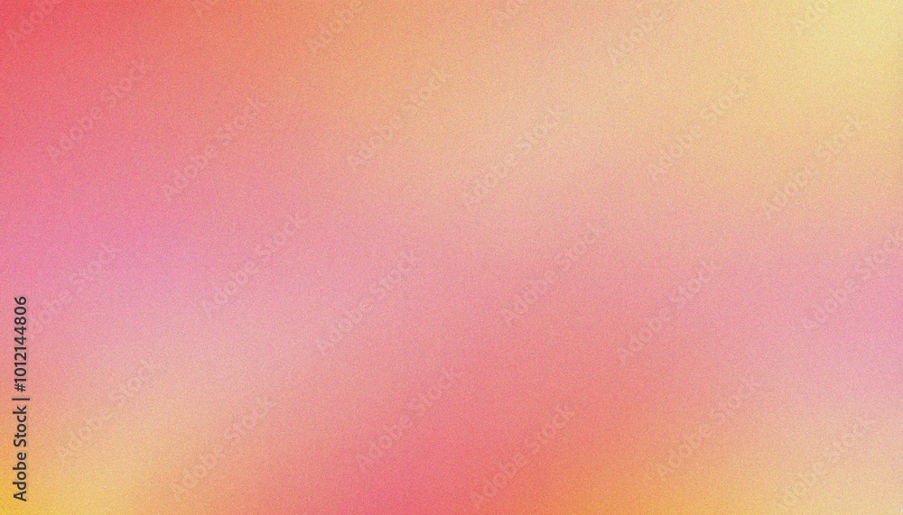 Fototapeta premium Blush Pink, Golden Yellow abstract curve. Vibrant grainy backdrop featuring elegant wave gradients