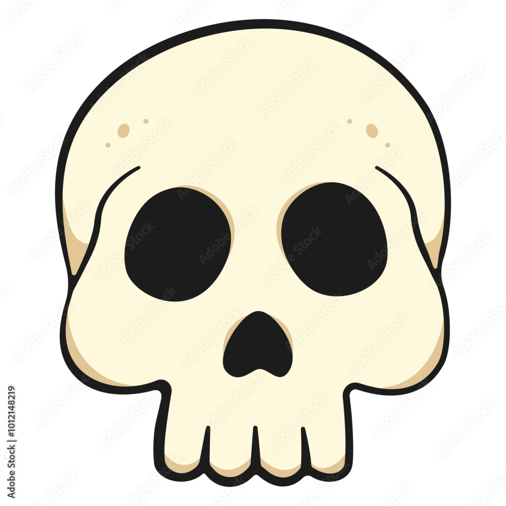 Cartoon skull. Halloween decoration Cartoon skull. Halloween decoration