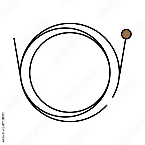 springs for violin line icon vector. springs for violin sign. isolated symbol illustration