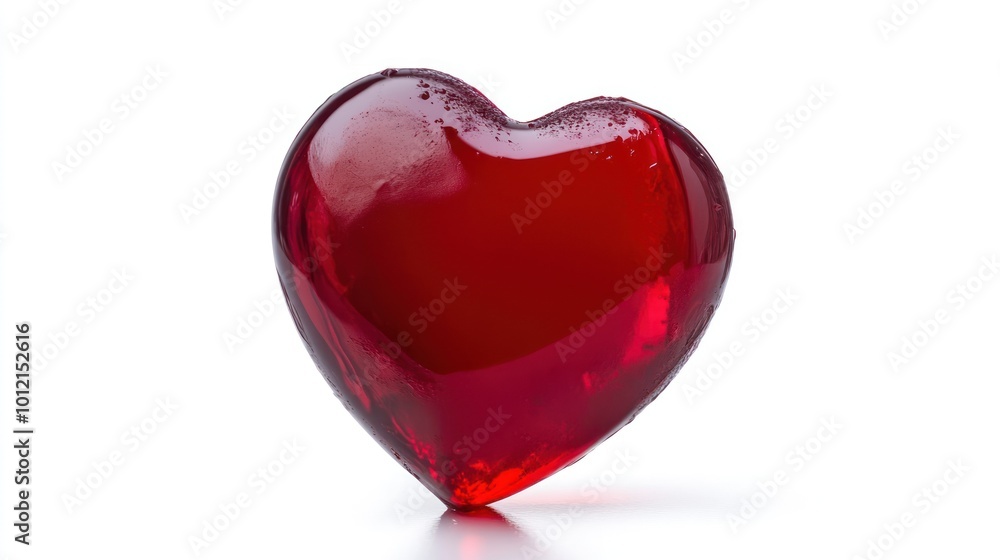 A glossy red heart-shaped object, symbolizing love and affection, set against a white background. A glossy red heart-shaped object, symbolizing love and affection, set against a white background.