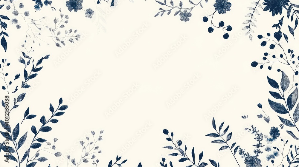 Minimalistic botanical wedding frame elements -- AI Generated Minimalistic botanical wedding frame elements -- AI Generated