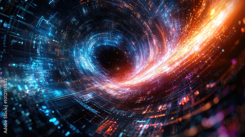 Physics or Mathematical Equations on a Universe-Themed LED Background -- AI Generated Physics or Mathematical Equations on a Universe-Themed LED Background -- AI Generated