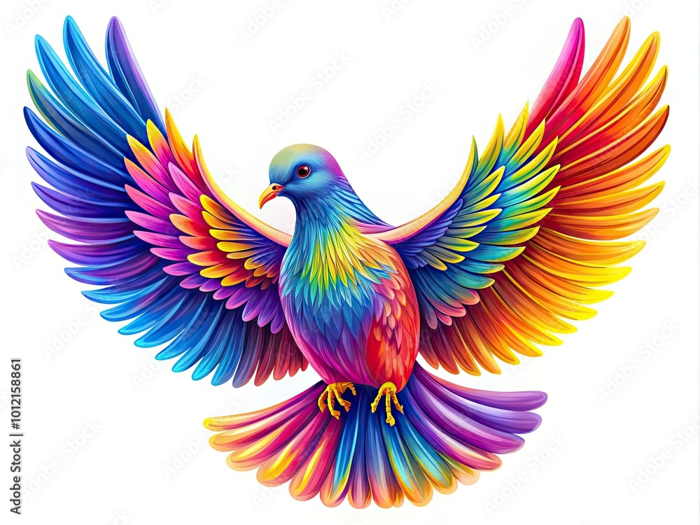 Obraz premium Elegant Dove Vector Illustration for Peace, Love, and Freedom Themes in Design and Art Projects